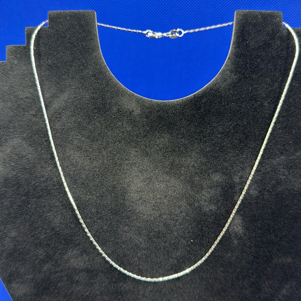 Pretty Bird 18K White Gold Plated Bar Link Chain Necklace Choker - 17.5"